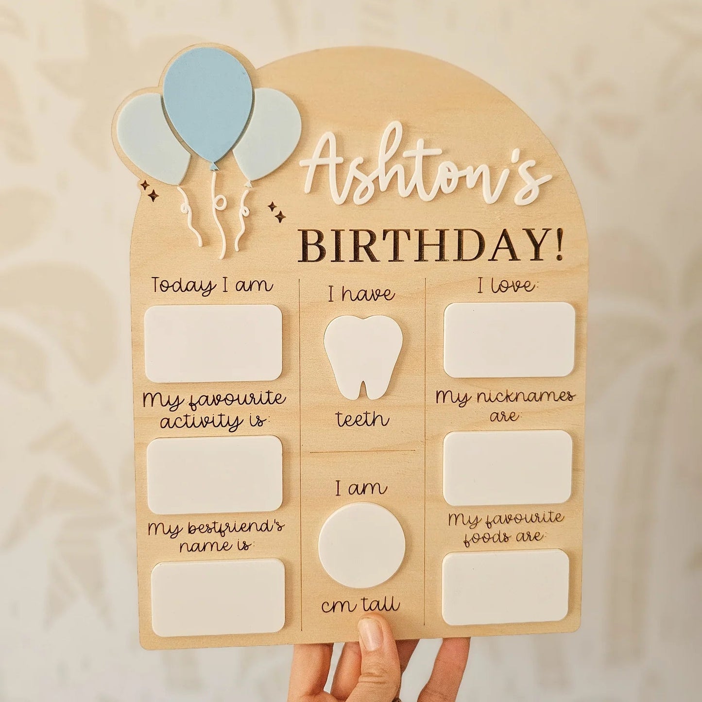 Balloon Birthday Dry Erase Board