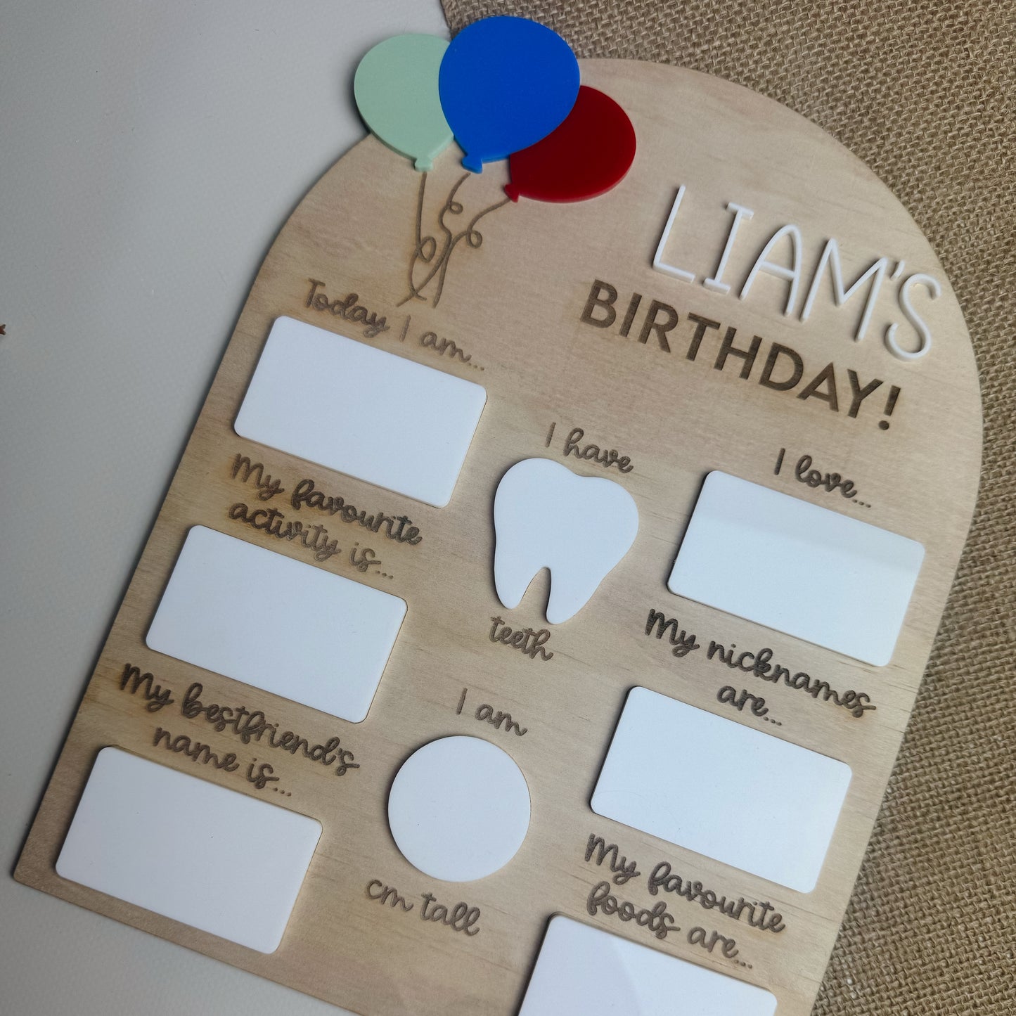 Birthday Dry Erase Board