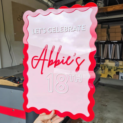 Wavy Event Welcome Sign