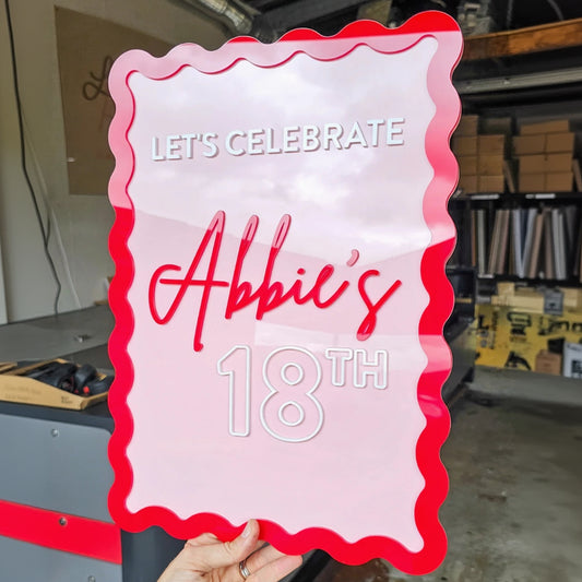 Wavy Event Welcome Sign