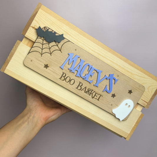 Halloween Boo Basket Plaque