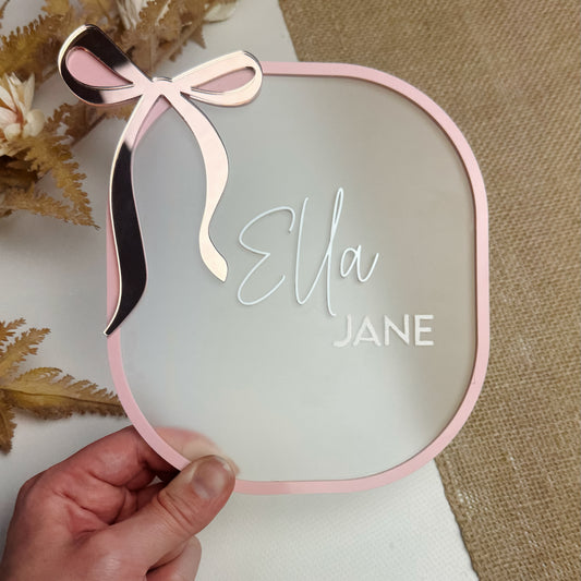 Bow Name Announcement Sign