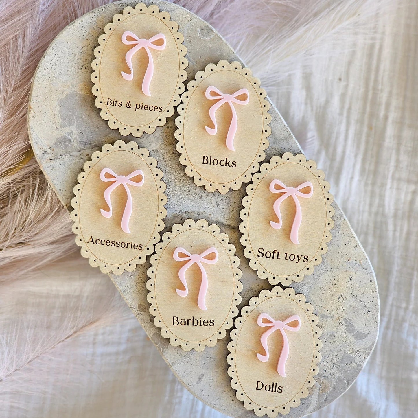 Bow Storage Label Discs