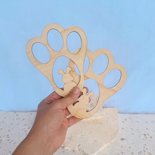 Bunny Footprint Stencil