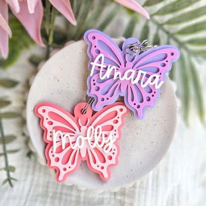 Personalised Butterfly Bag Tag