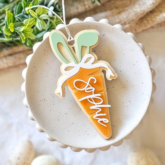 Carrot Bow Gift Tag