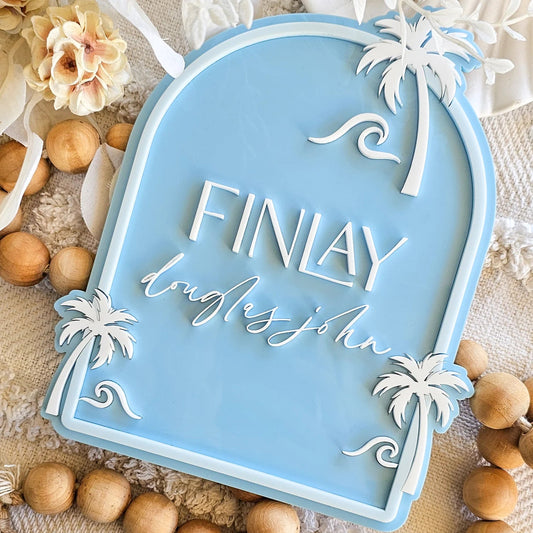 Palm Tree Name Plaque