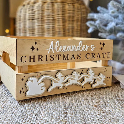 Santa Sleigh Christmas Crate