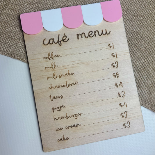 Cubby House Cafe Menu