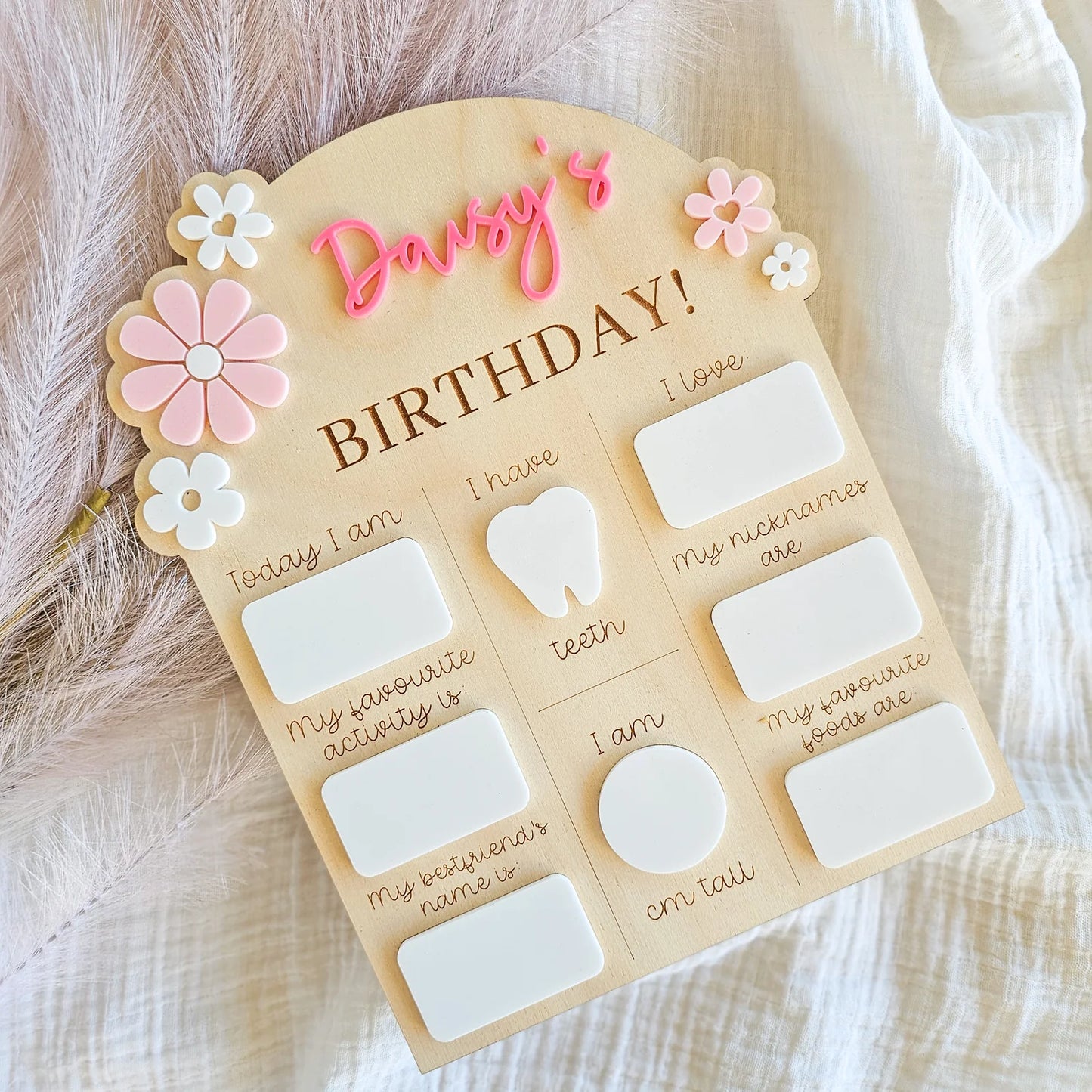 Daisy Birthday Dry Erase Board