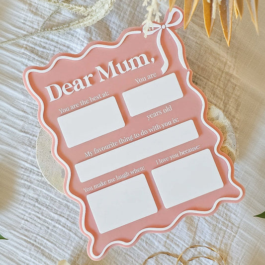 Dear Mum Dry Erase Acrylic Board