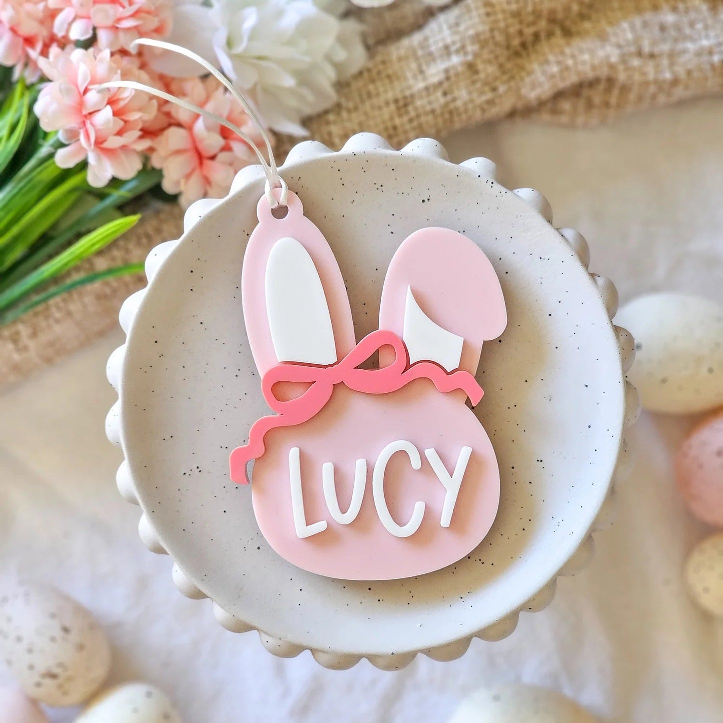 Bunny Bow Gift Tag