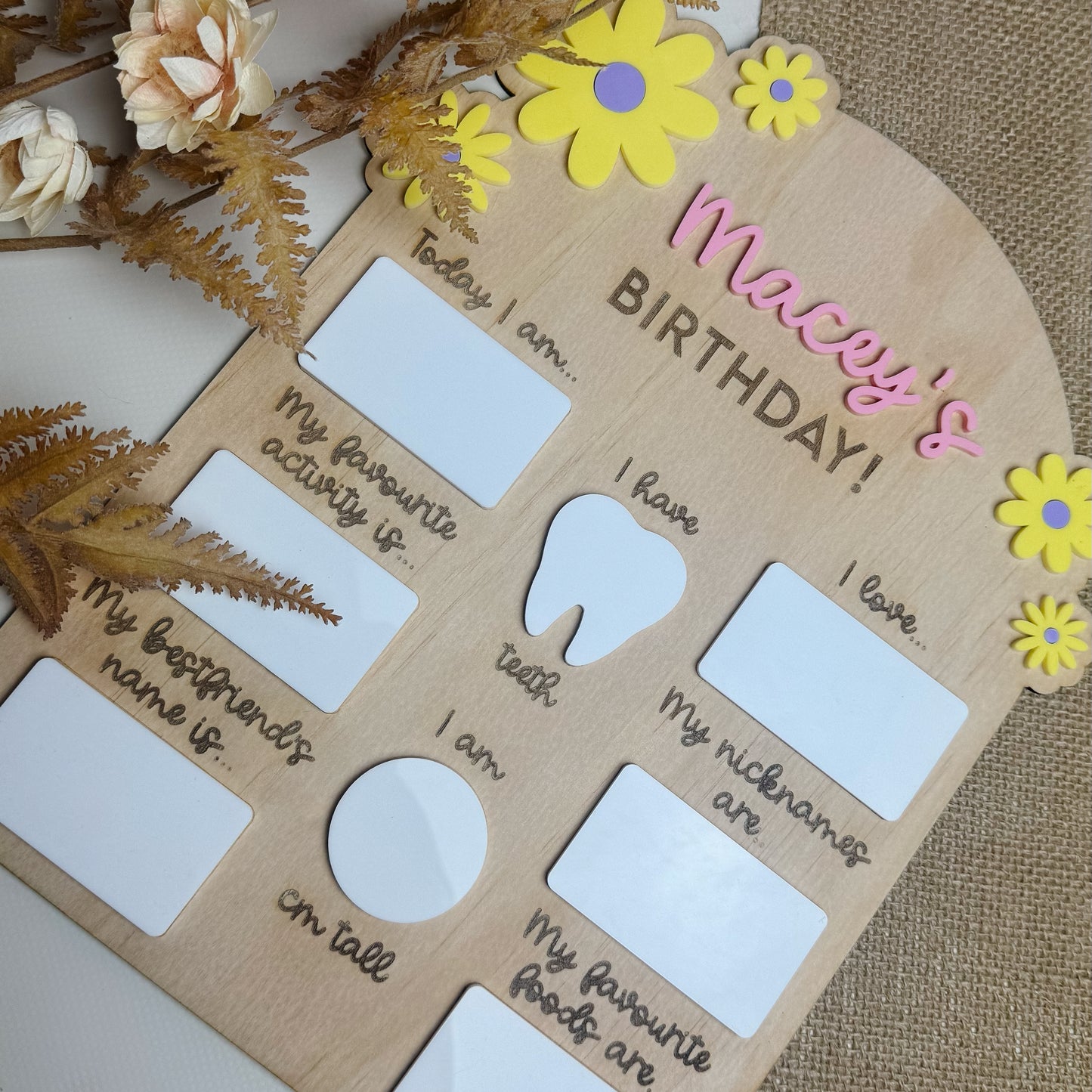 Birthday Dry Erase Board