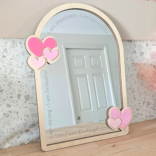 Hearts Affirmation Mirror