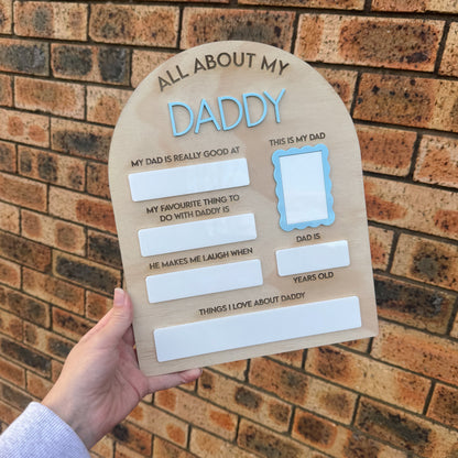 All About Daddy Dry Erase Board