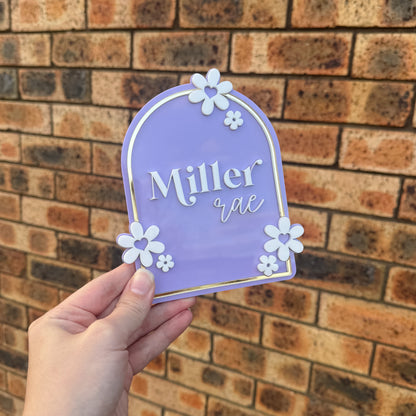 Daisy Name Plaque