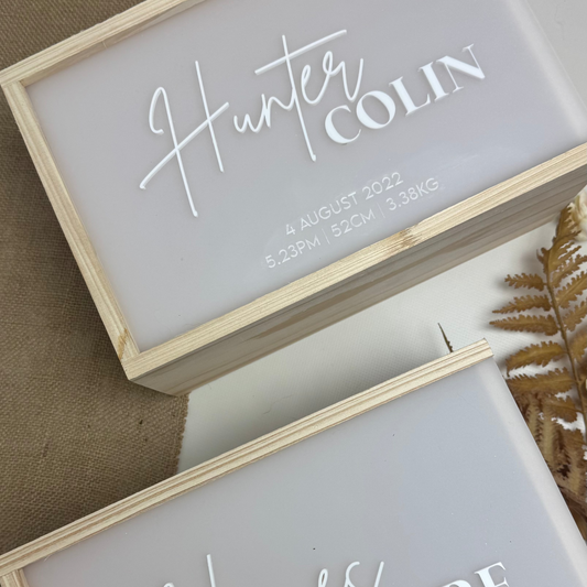 Milestone Box with Frosted Acrylic Lid