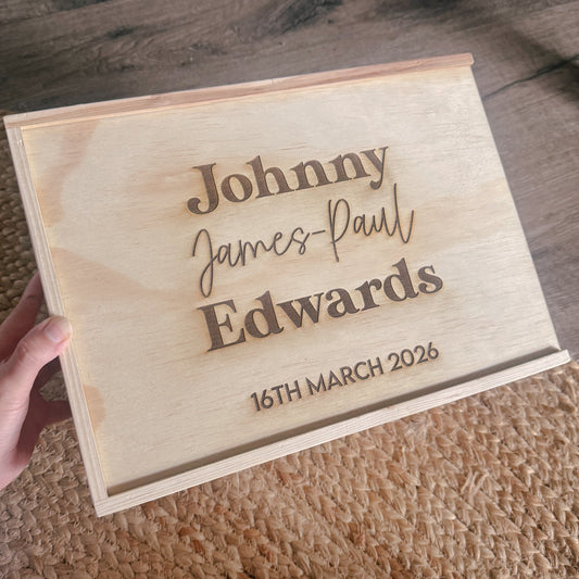 Engraved Lid Milestone Box