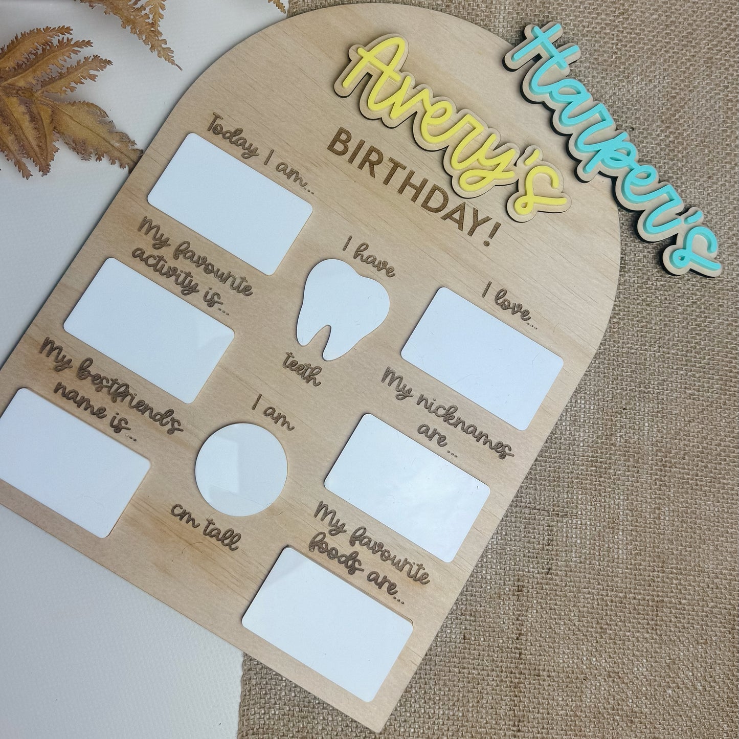 Birthday Dry Erase Board