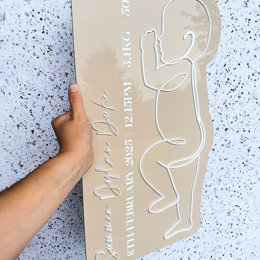 Scaled Newborn Details Sign
