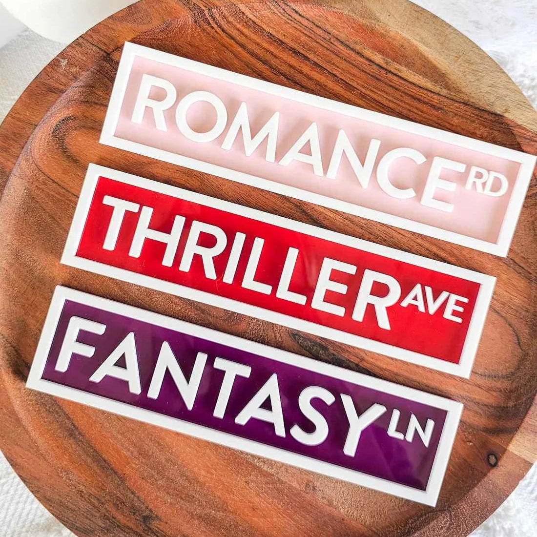 Bookshelf Street Sign Plaques