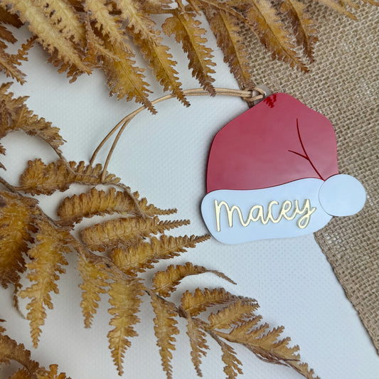 Santa Hat Stocking Tag