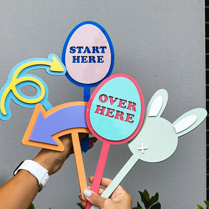 Egg Hunt Sign Kit