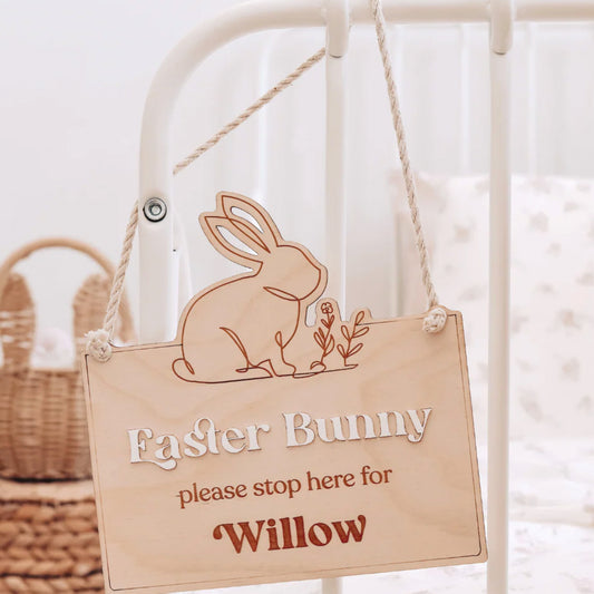 Easter Bunny Stop Here Sign