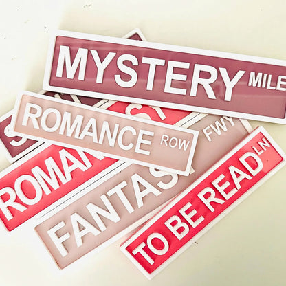 Bookshelf Street Sign Plaques