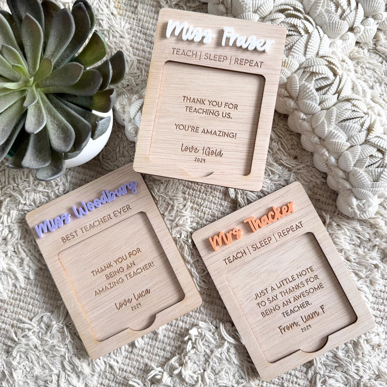 Teacher Personalised Post It Note Holder