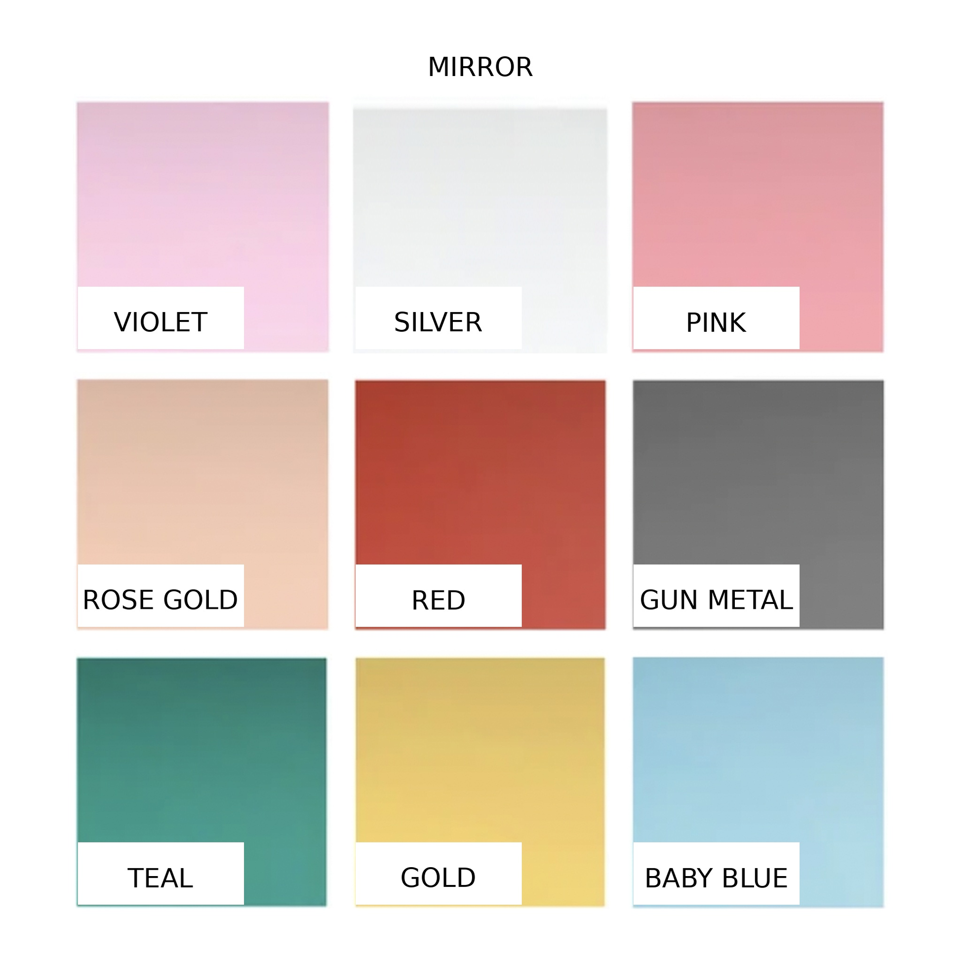 Colour chart – Mirror