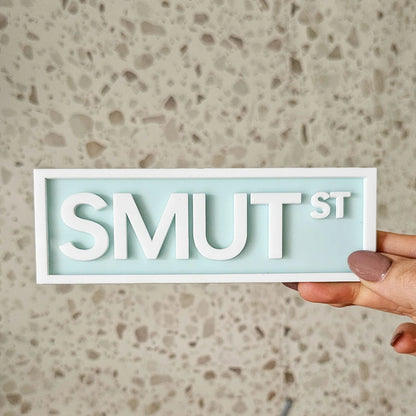 Smut Street Sign Bookshelf