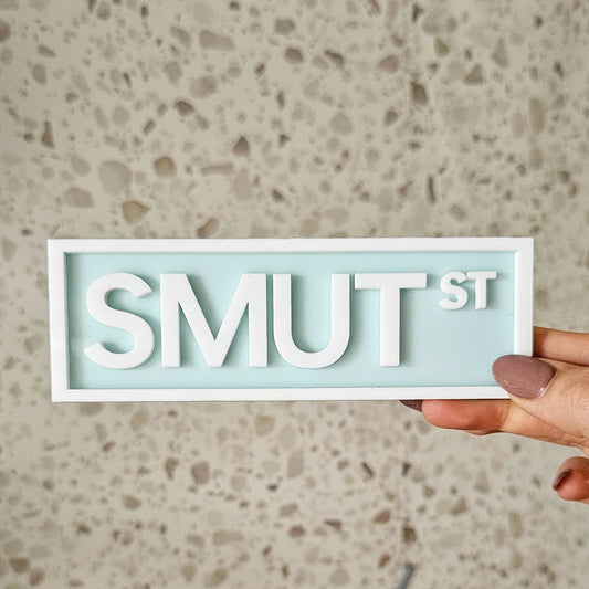Smut Street Sign Bookshelf