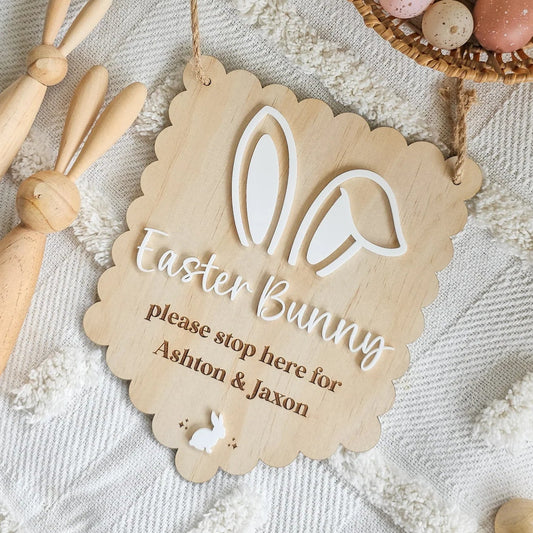 Easter Bunny Stop Here Sign