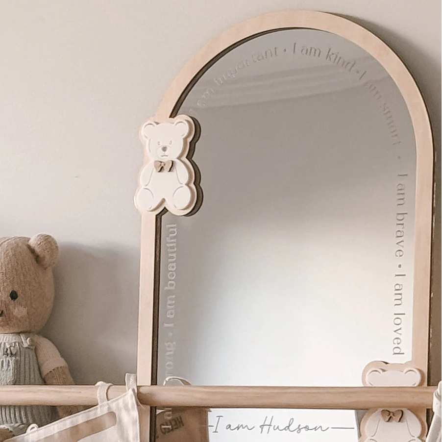 Teddy Bear Affirmation Mirror