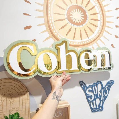 Triple Layered Name Plaque
